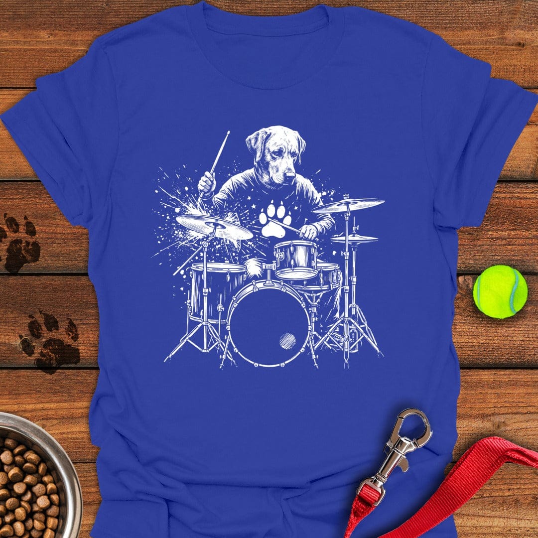 Labrador Drummer T-Shirt Brave Dog Clothing Dog Presents For Humans