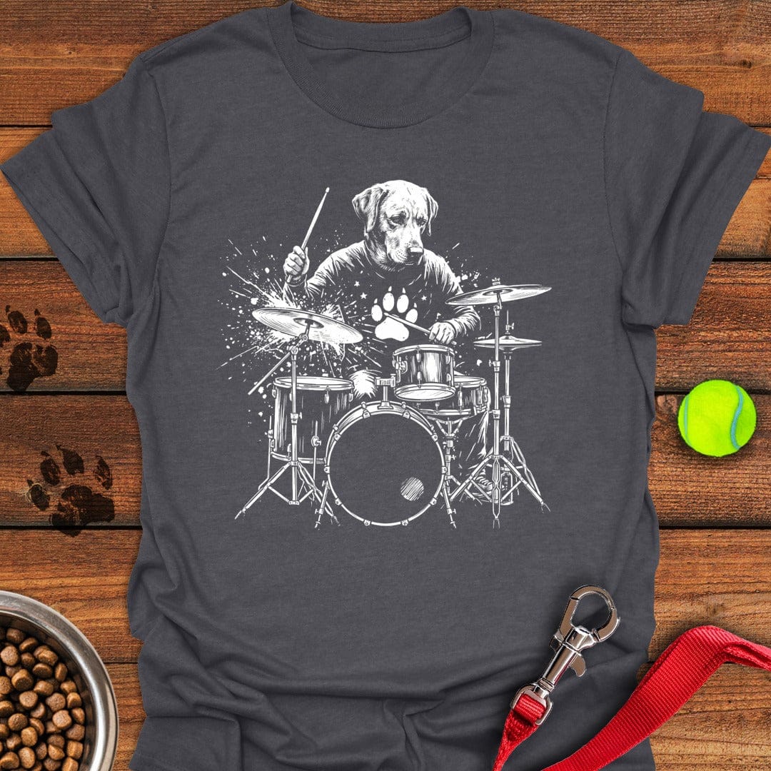 Labrador Drummer T-Shirt Brave Dog Clothing Dog Presents For Humans