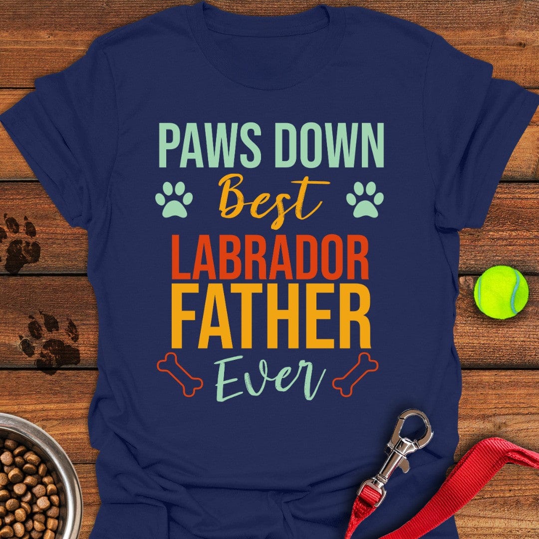 Labrador Father T-Shirt Tiny Dog Apparel Unique Dog Presents