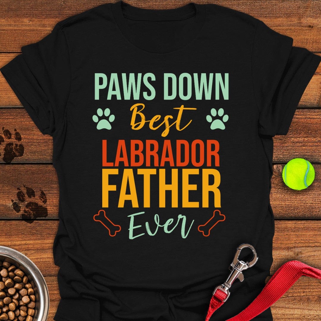 Labrador Father T-Shirt Tiny Dog Apparel Unique Dog Presents