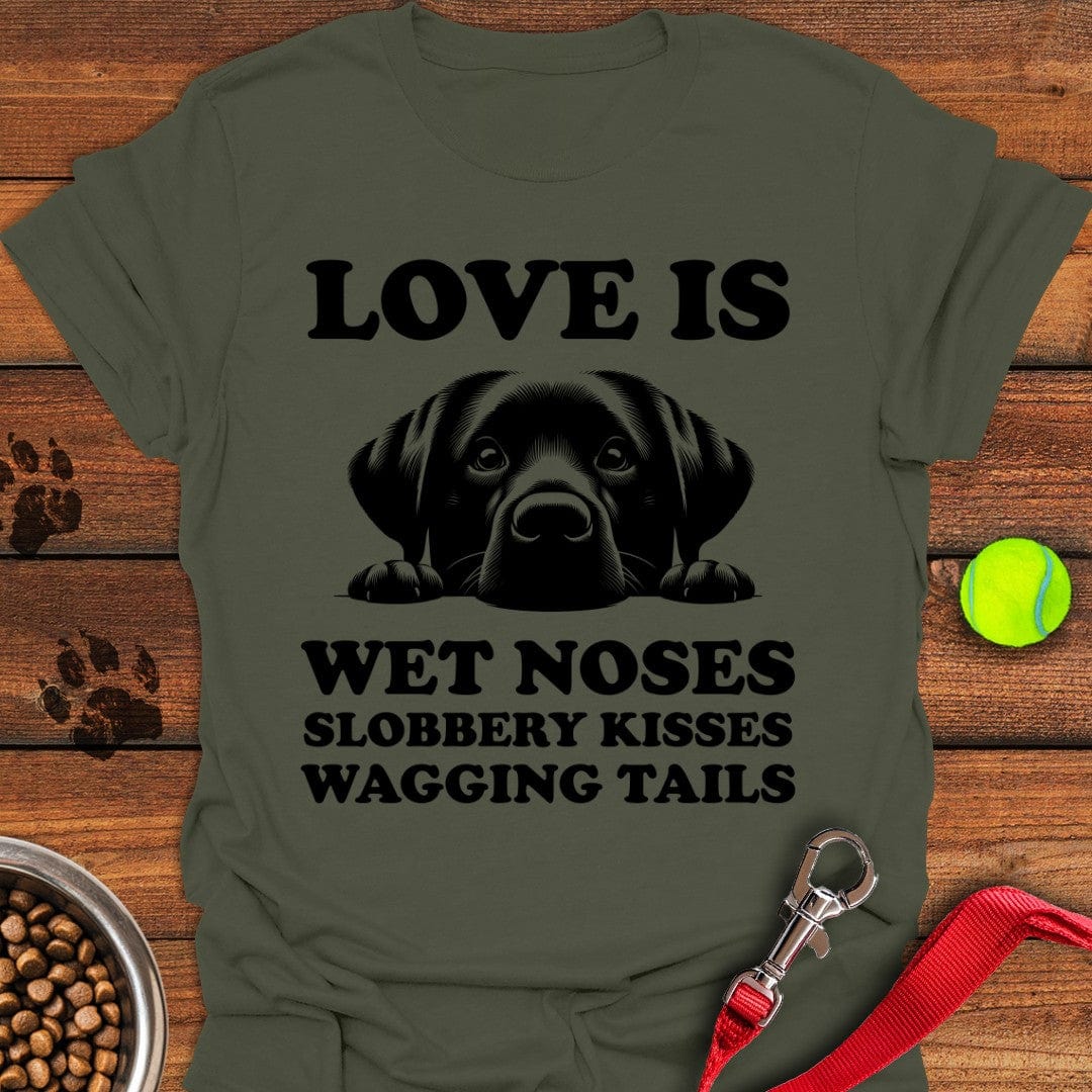Labrador Love Is... T-Shirt Classic Dog Clothing Mother's Day Presents For Grandma