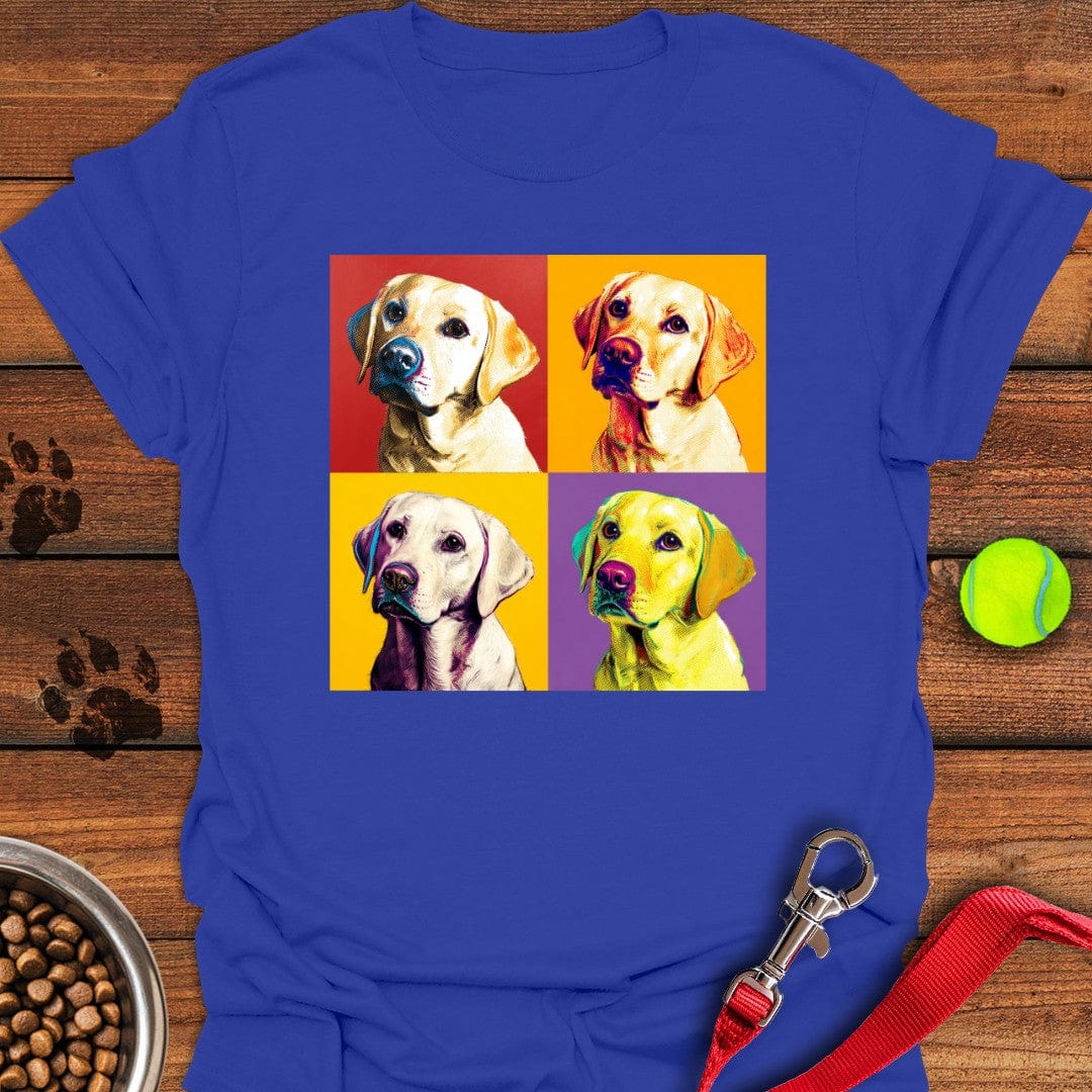 Labrador Pop Art T-Shirt Happy Dog Clothes Birthday Presents For Dog Lovers