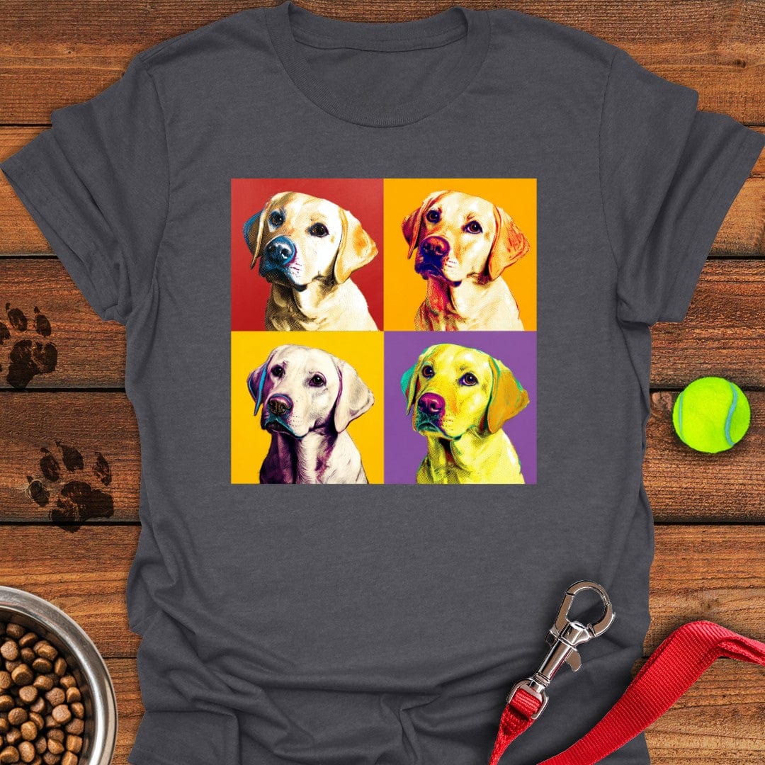 Labrador Pop Art T-Shirt Happy Dog Clothes Birthday Presents For Dog Lovers