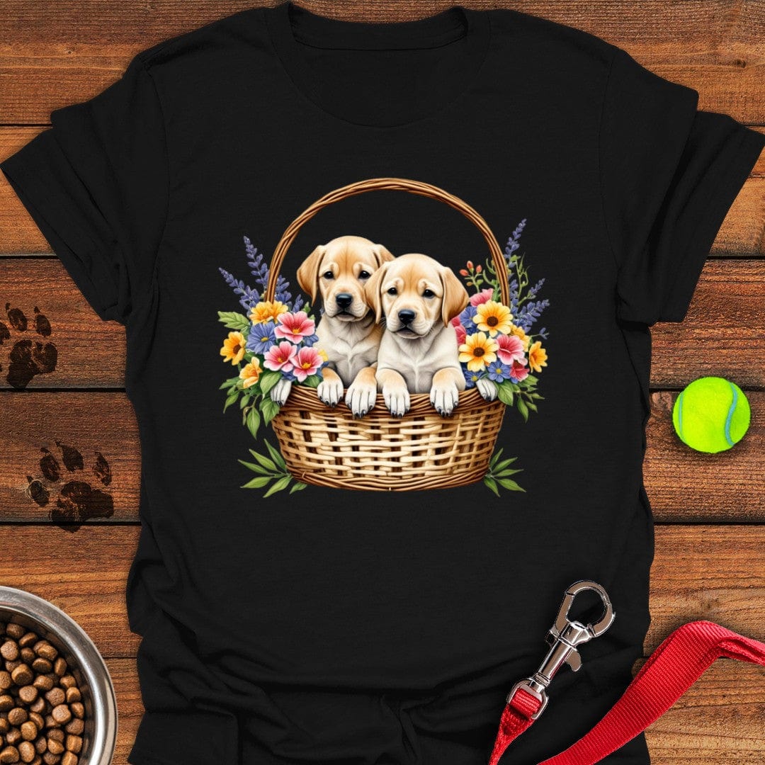 Labrador Puppies in Basket T-Shirt Proud Dog Clothes Mother's Day Presents For Mom