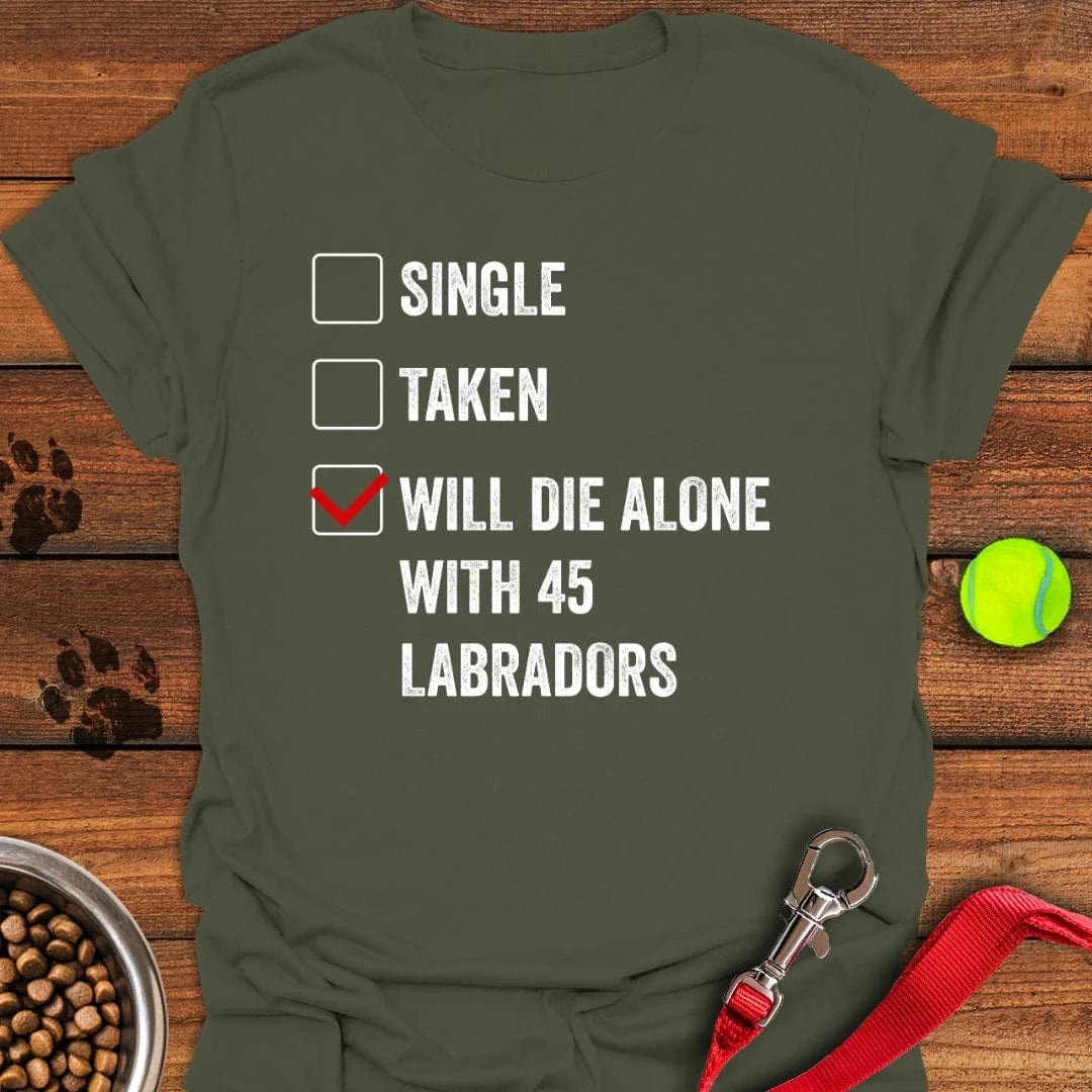 Labrador Relationship Status T-Shirt Shy Dog Clothing Presents For New Dog Owners