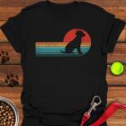 Labrador Retro Sunset T-Shirt Gifts For Labrador Retriever Lovers