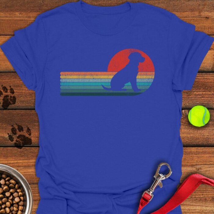 Labrador Retro Sunset T-Shirt Gifts For Labrador Retriever Lovers