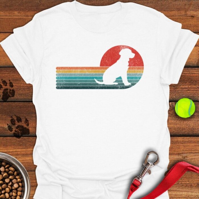Labrador Retro Sunset T-Shirt Gifts For Labrador Retriever Lovers