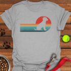 Labrador Retro Sunset T-Shirt Gifts For Labrador Retriever Lovers