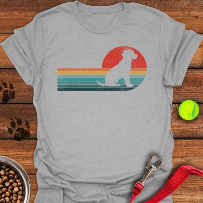 Labrador Retro Sunset T-Shirt Gifts For Labrador Retriever Lovers