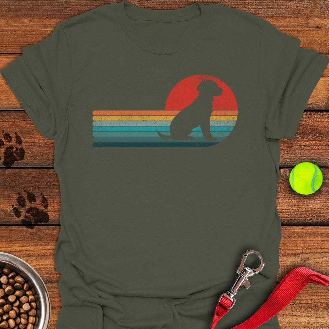 Labrador Retro Sunset T-Shirt Loyal Dog Clothing Mother's Day Gift Ideas