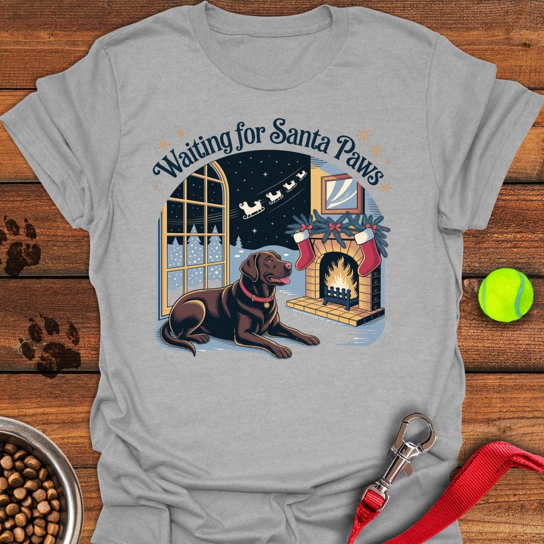 Labrador Santa Paws Christmas T-Shirt Shy Dog Clothes Best Dog Lovers Gifts For Him Her