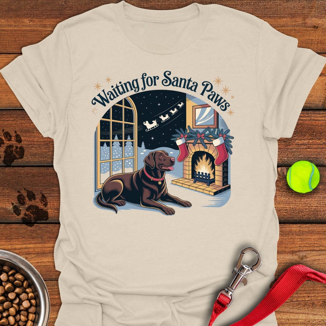 Labrador Santa Paws Christmas T-Shirt Shy Dog Clothes Best Dog Lovers Gifts For Him Her
