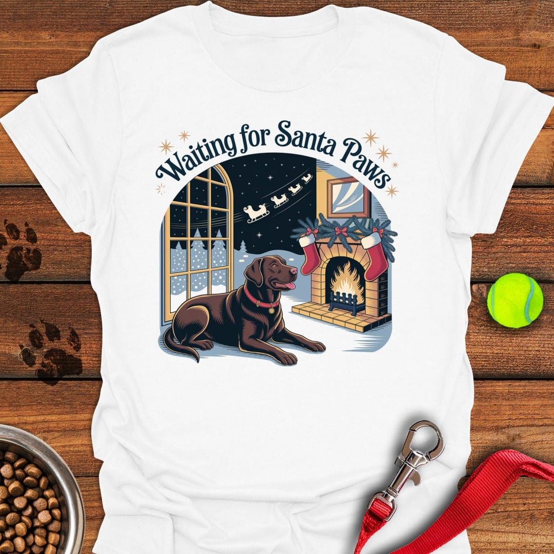 Labrador Santa Paws Christmas T-Shirt Shy Dog Clothes Best Dog Lovers Gifts For Him Her