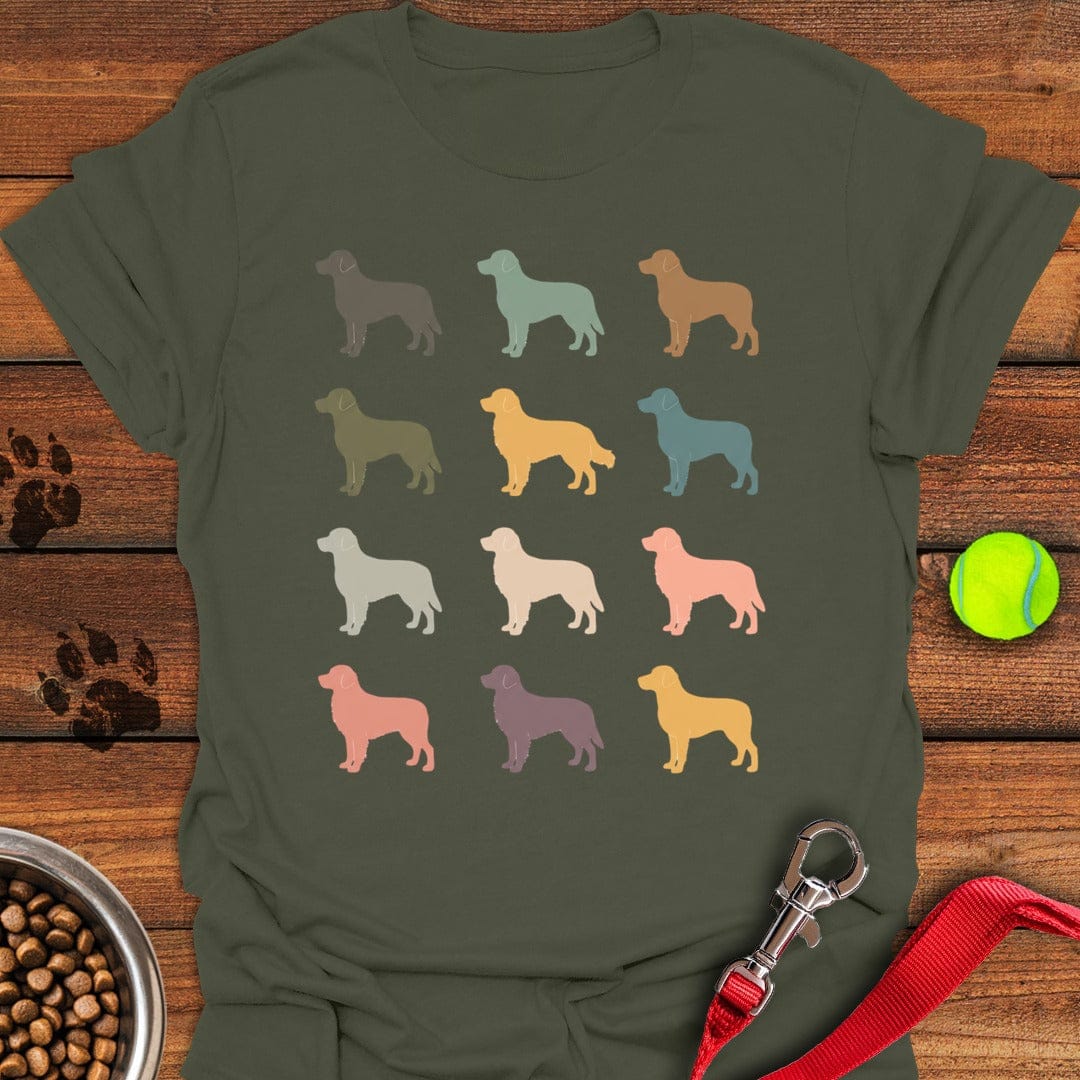 Labrador Silhouettes T-Shirt Happy Dog Clothing Mother's Day Presents For Mom
