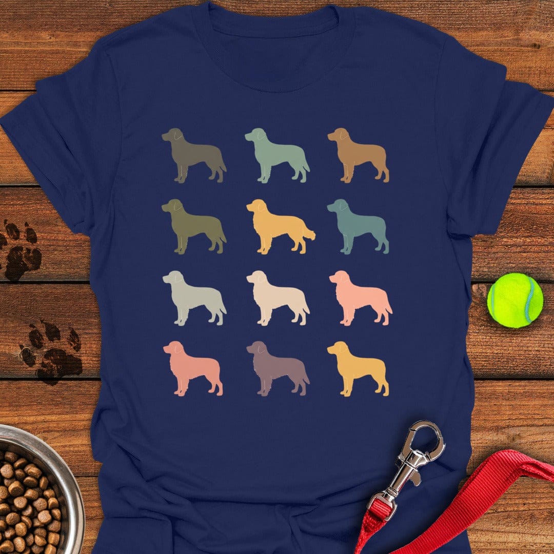 Labrador Silhouettes T-Shirt Happy Dog Clothing Mother's Day Presents For Mom