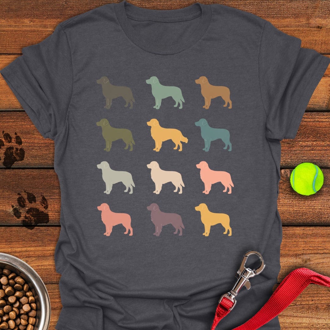 Labrador Silhouettes T-Shirt Happy Dog Clothing Mother's Day Presents For Mom