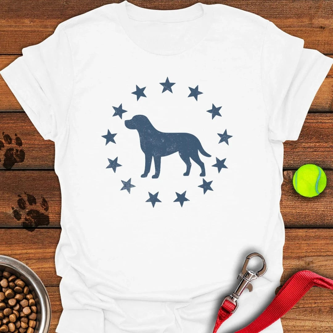 Labrador & Stars T-Shirt Lazy Dog Clothing Gifts For New Dads