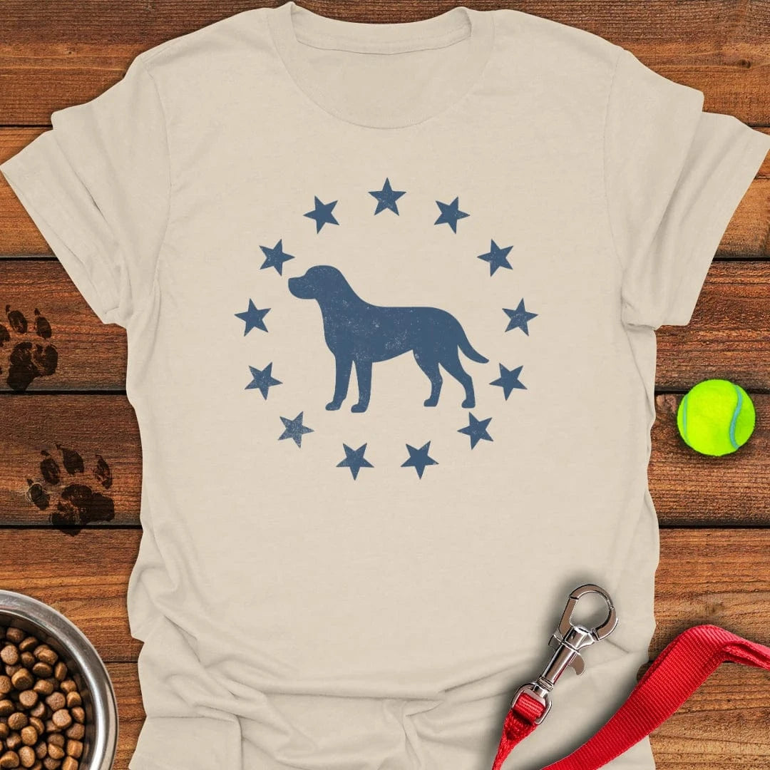 Labrador & Stars T-Shirt Lazy Dog Clothing Gifts For New Dads