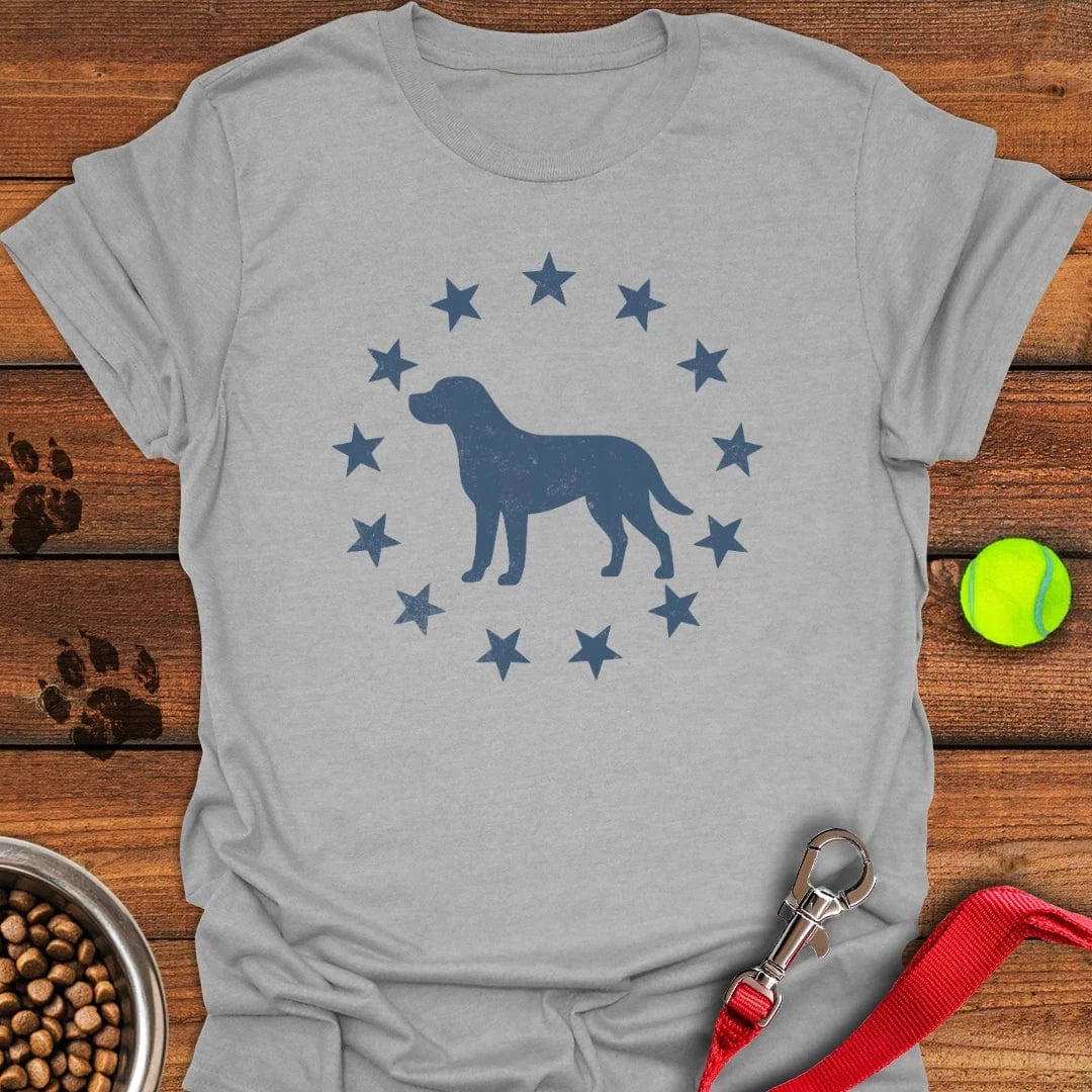 Labrador & Stars T-Shirt Lazy Dog Clothing Gifts For New Dads