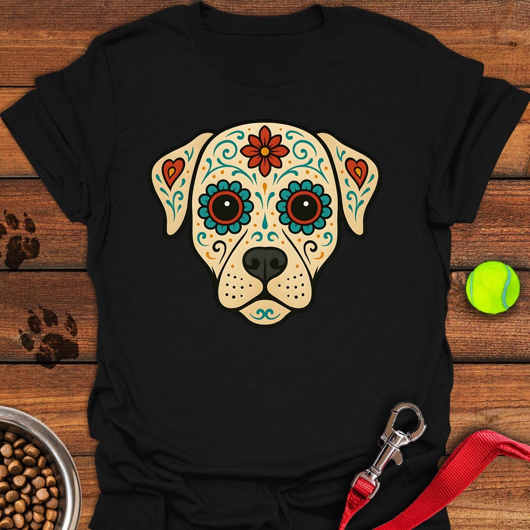 Labrador Sugar Skull T-Shirt Lovely Dog Clothes Best Mother's Day From For Daughter