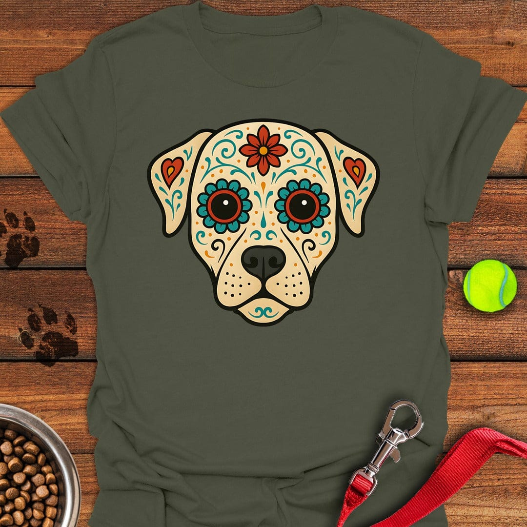 Labrador Sugar Skull T-Shirt Lovely Dog Clothes Best Mother's Day From For Daughter