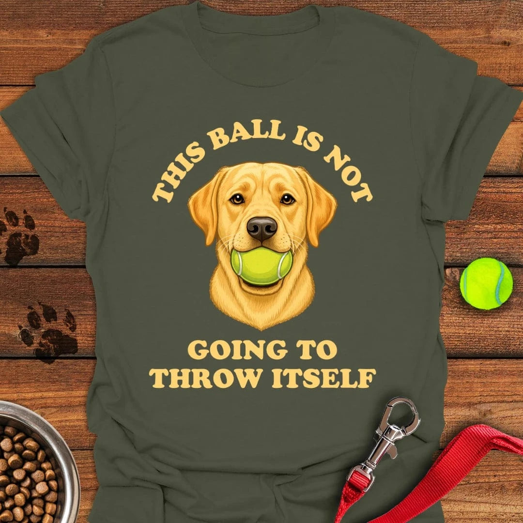 Labrador Throw The Ball T-Shirt Sweet Dog Clothes Simple Father's Day Gift Ideas