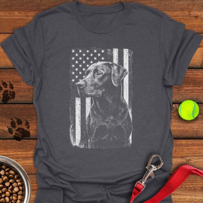 Labrador USA Flag T-Shirt 4th Of July Shirt Presents For Labrador Lovers