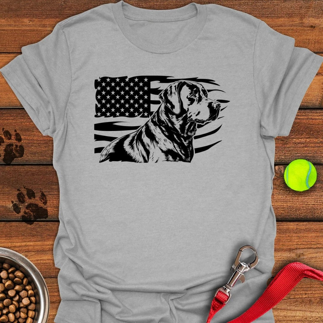 Labrador USA Flag T-Shirt Lovely Dog Clothes Top Gifts For Dog Lovers
