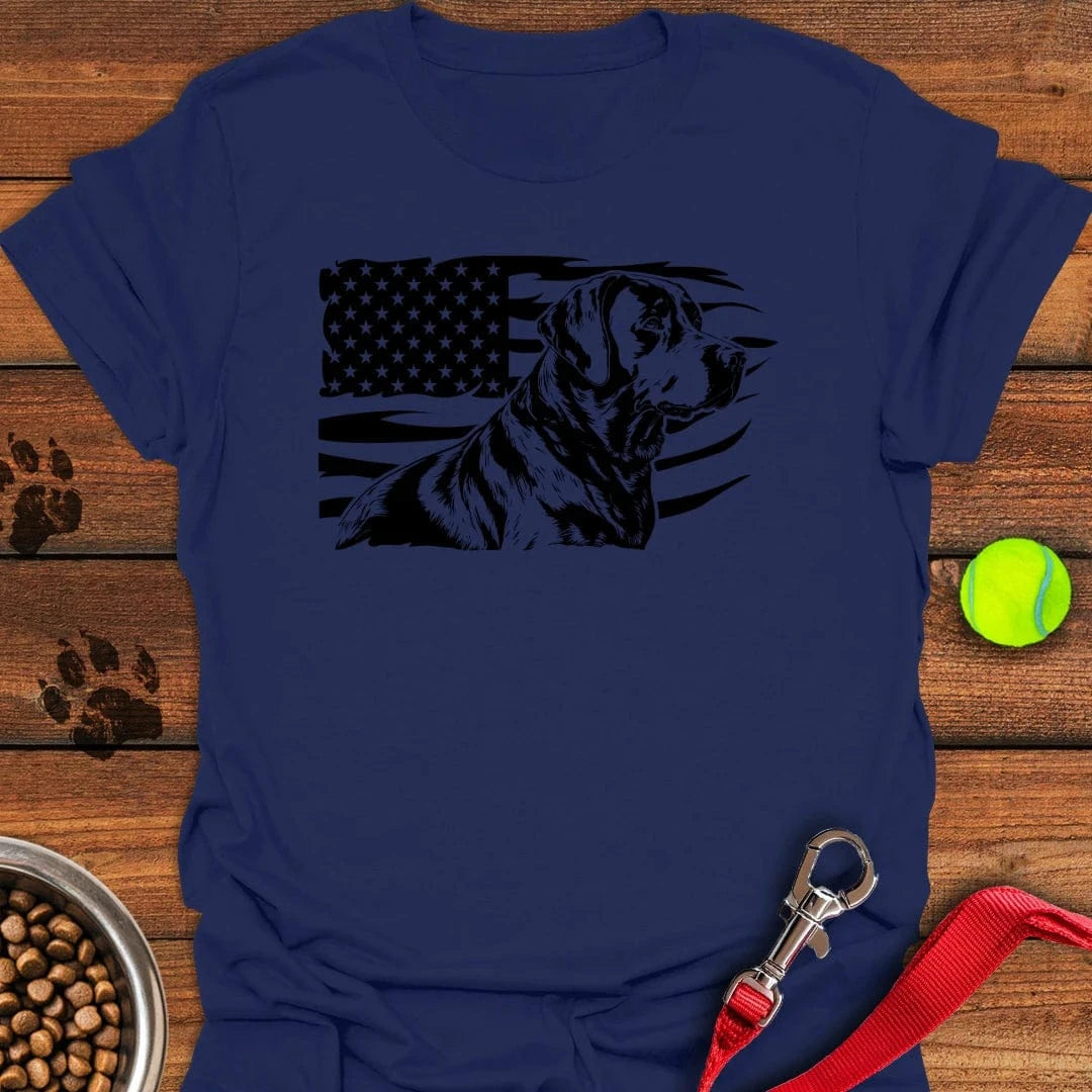 Labrador USA Flag T-Shirt Lovely Dog Clothes Top Gifts For Dog Lovers