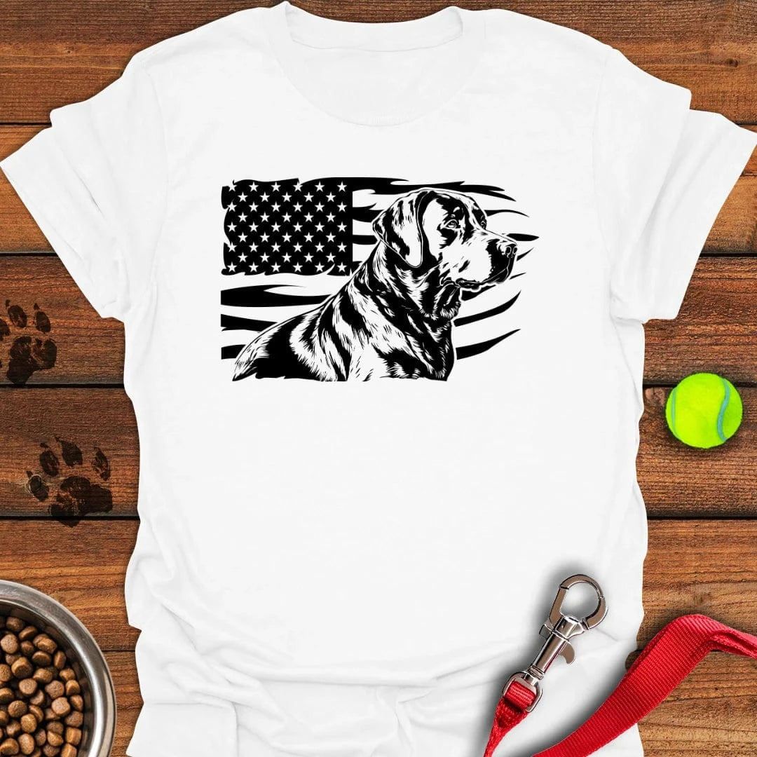 Labrador USA Flag T-Shirt Lovely Dog Clothes Top Gifts For Dog Lovers