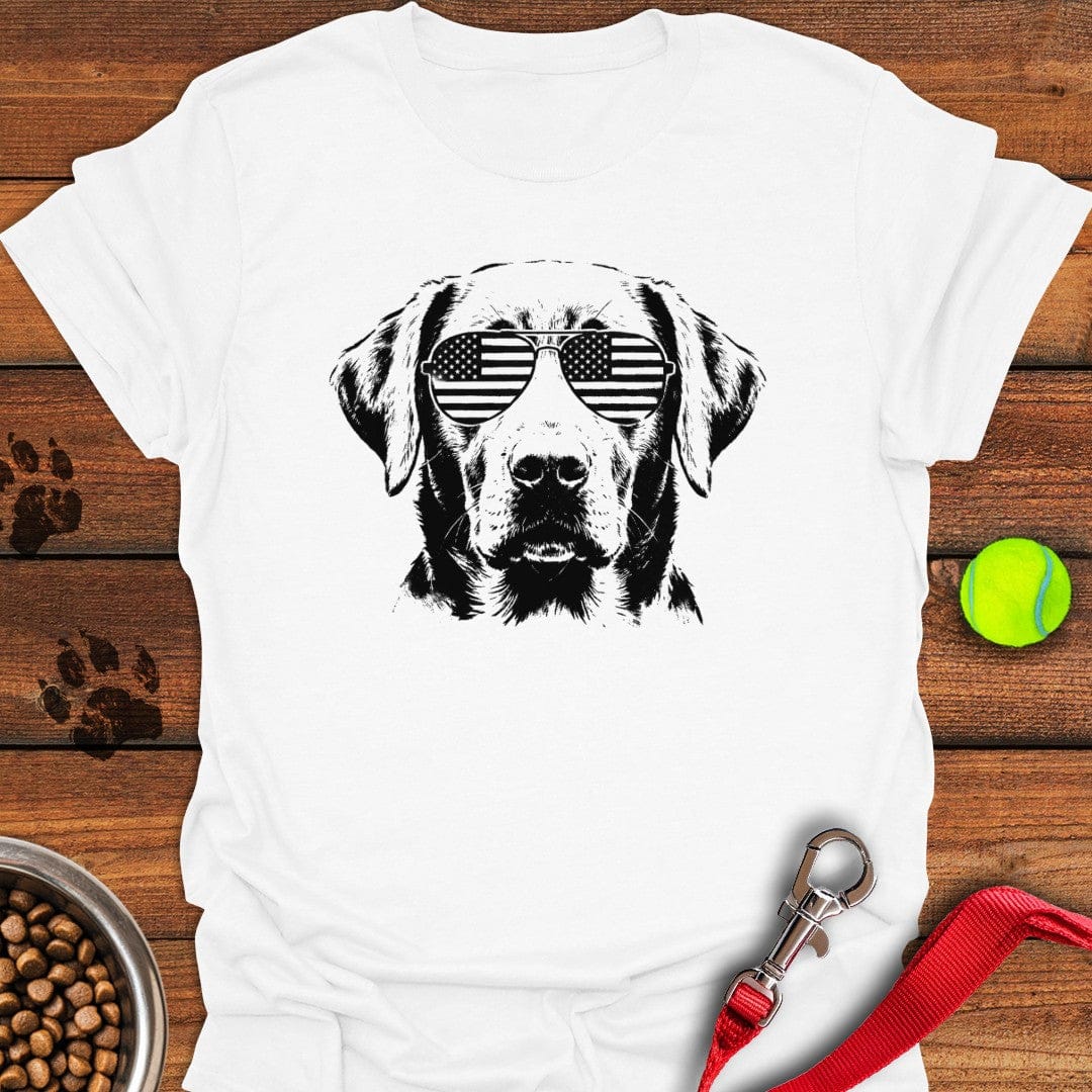 Labrador USA T-Shirt Cute Dog Apparel Father's Day Gifts For Grandpa