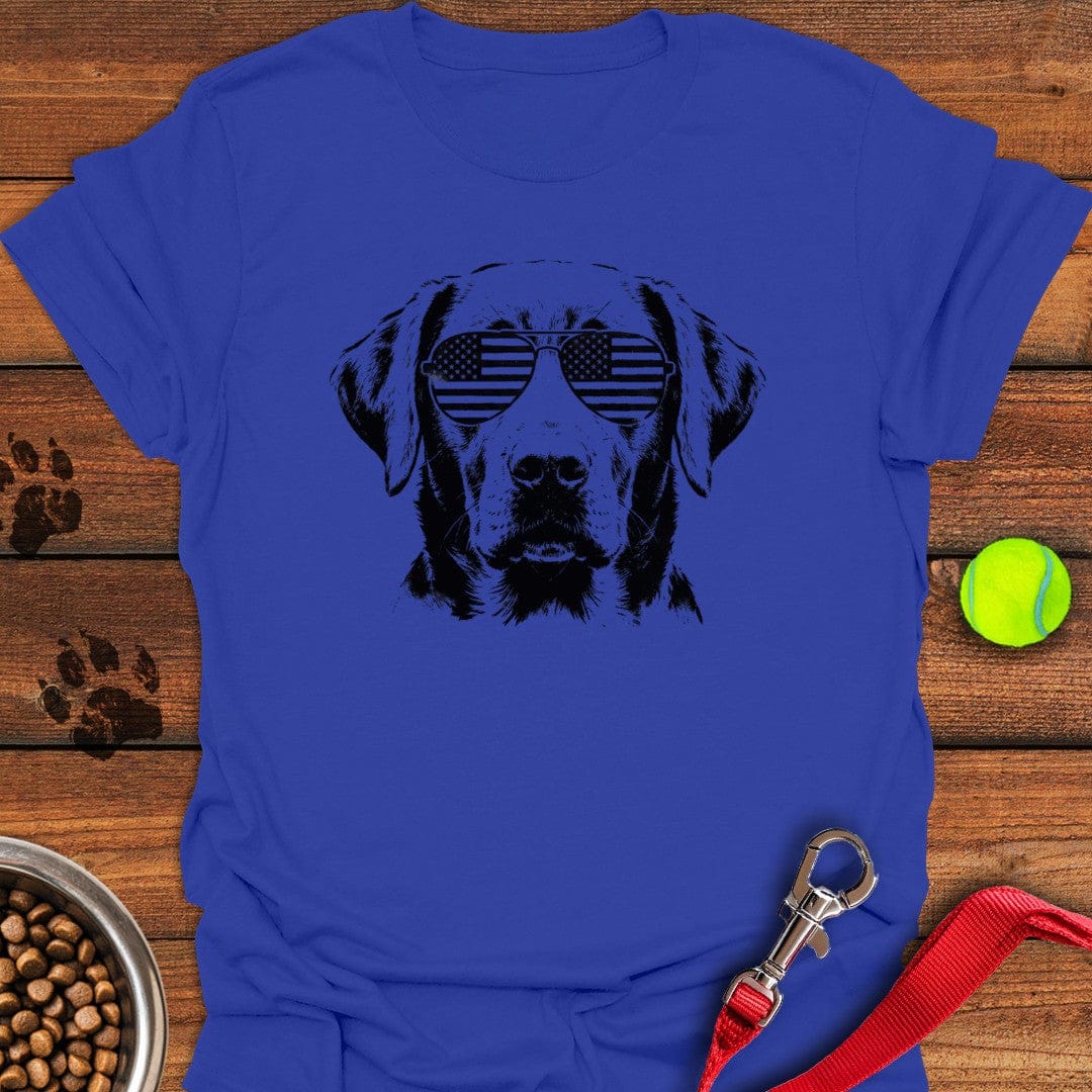 Labrador USA T-Shirt Cute Dog Apparel Father's Day Gifts For Grandpa