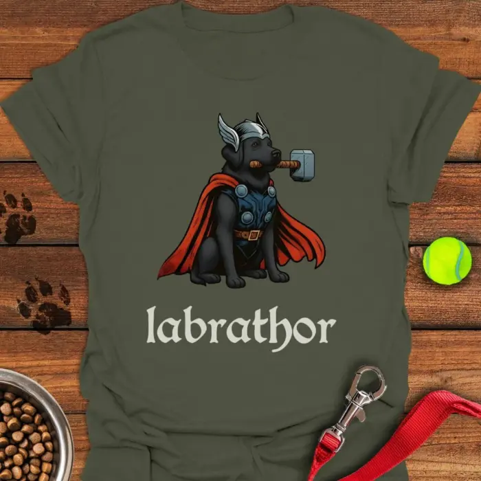 Labrathor Black Labrador T-Shirt Best Gifts For Black Lab Lovers
