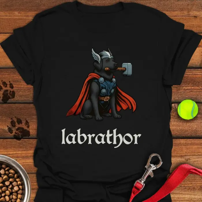 Labrathor Black Labrador T-Shirt Best Gifts For Black Lab Lovers
