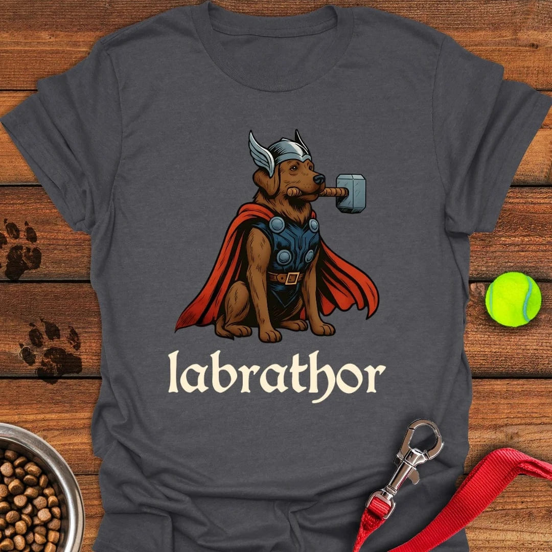 Labrathor Chocolate Labrador T-Shirt Shy Dog Clothing Mothers Day Gift For New Mother