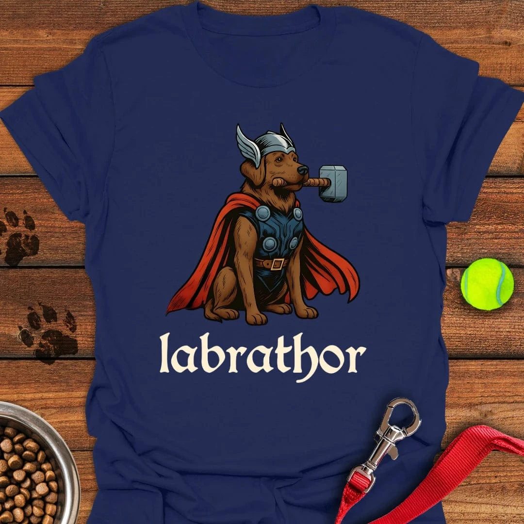 Labrathor Chocolate Labrador T-Shirt Shy Dog Clothing Mothers Day Gift For New Mother