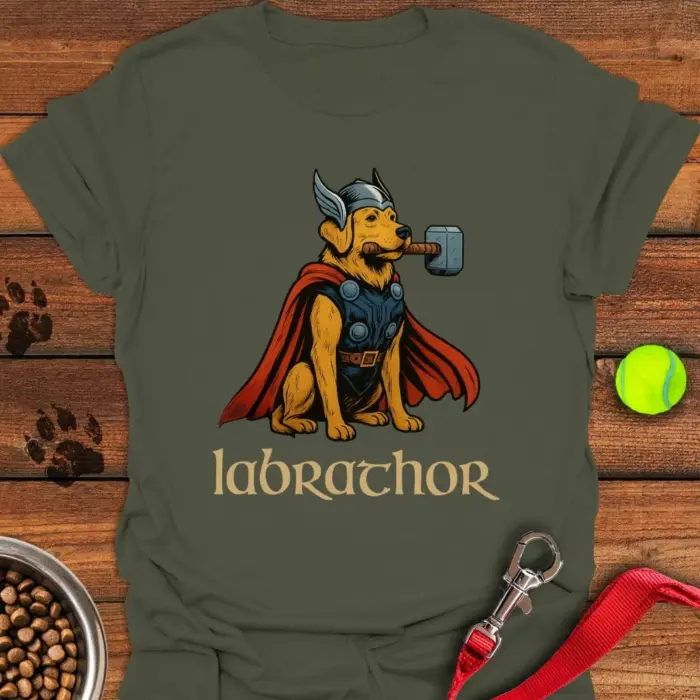 Labrathor T-Shirt Funny Canine Norse Shirt Labrador Gifts For Dog Lovers