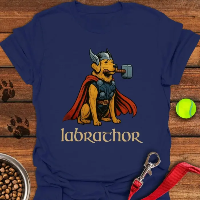 Labrathor T-Shirt Funny Canine Norse Shirt Labrador Gifts For Dog Lovers