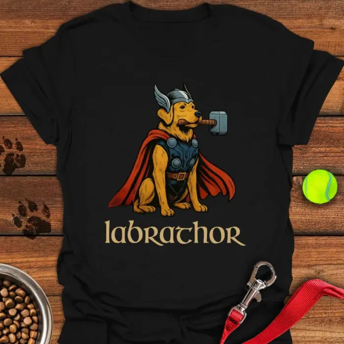 Labrathor T-Shirt Funny Canine Norse Shirt Labrador Gifts For Dog Lovers