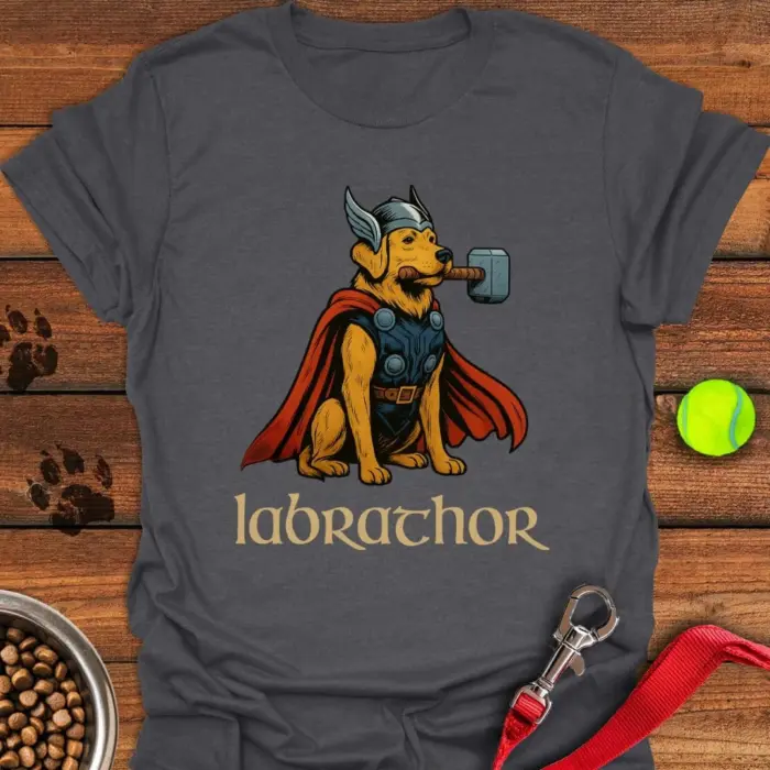 Labrathor T-Shirt Funny Canine Norse Shirt Labrador Gifts For Dog Lovers