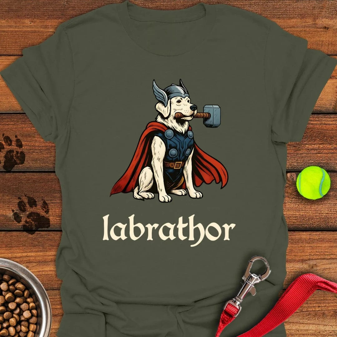 Labrathor White Labrador T-Shirt Sassy Dog Clothes Dog Mom Mother's Day Gifts