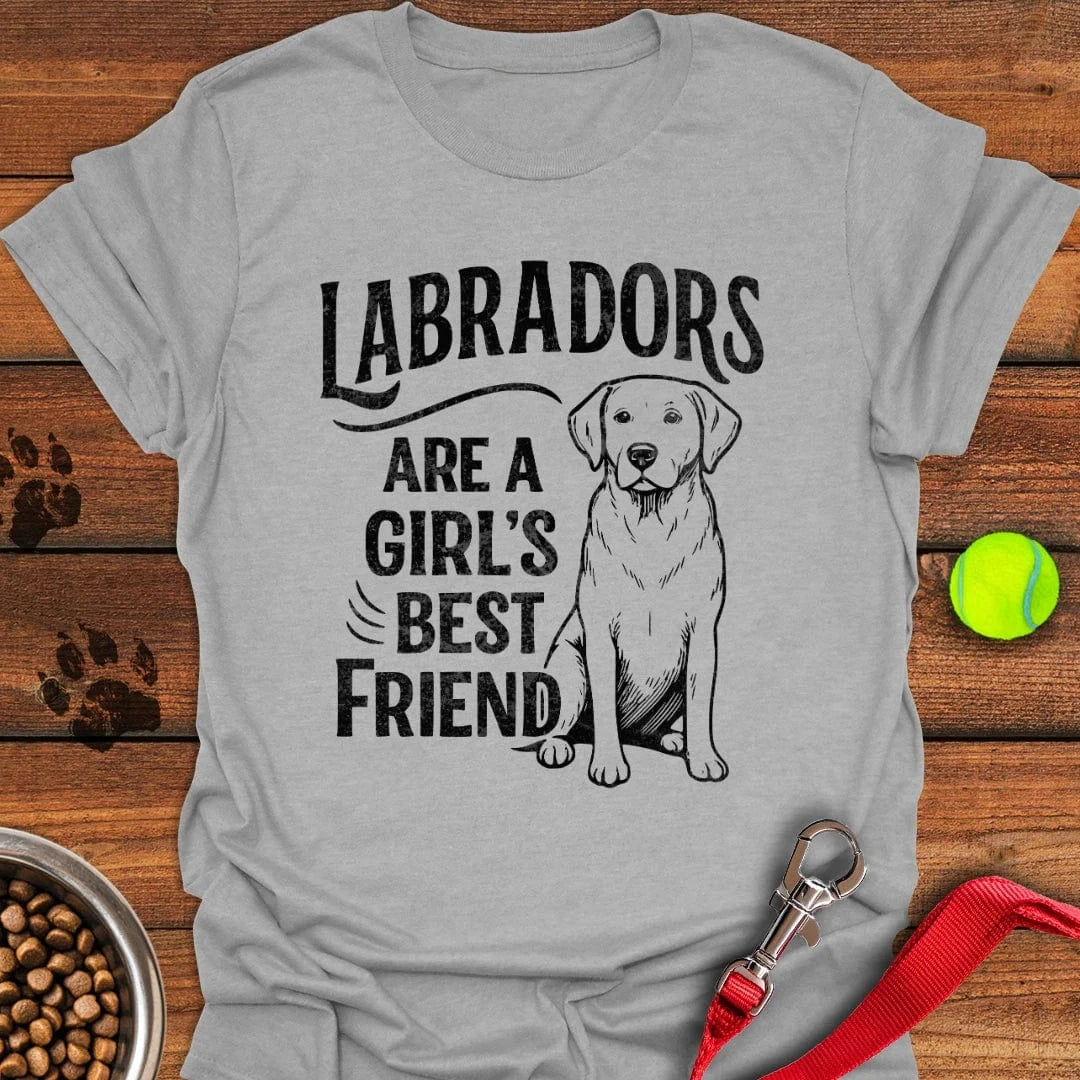 Labs are a Girls Best Friend T-Shirt Funny Dog Apparel Dog Lovers Themed Gifts Items