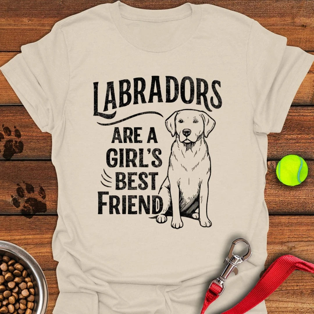 Labs are a Girls Best Friend T-Shirt Funny Dog Apparel Dog Lovers Themed Gifts Items