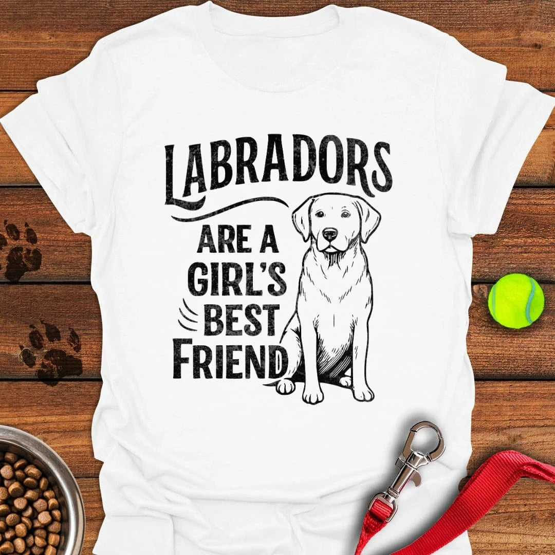 Labs are a Girls Best Friend T-Shirt Funny Dog Apparel Dog Lovers Themed Gifts Items