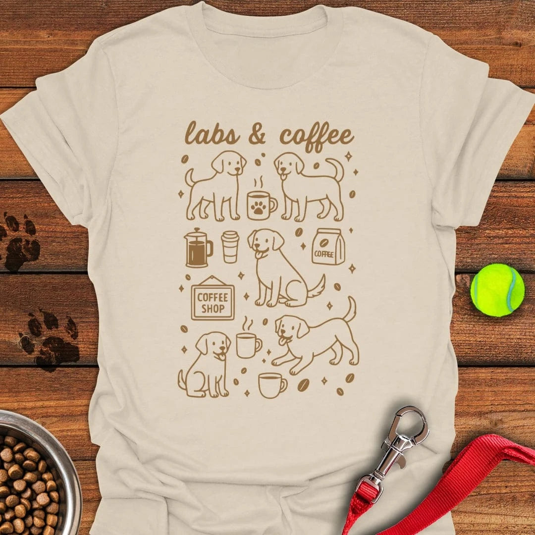 Labs & Coffee Doodle T-Shirt Stylish Dog Clothes Special Mothers Day Presents
