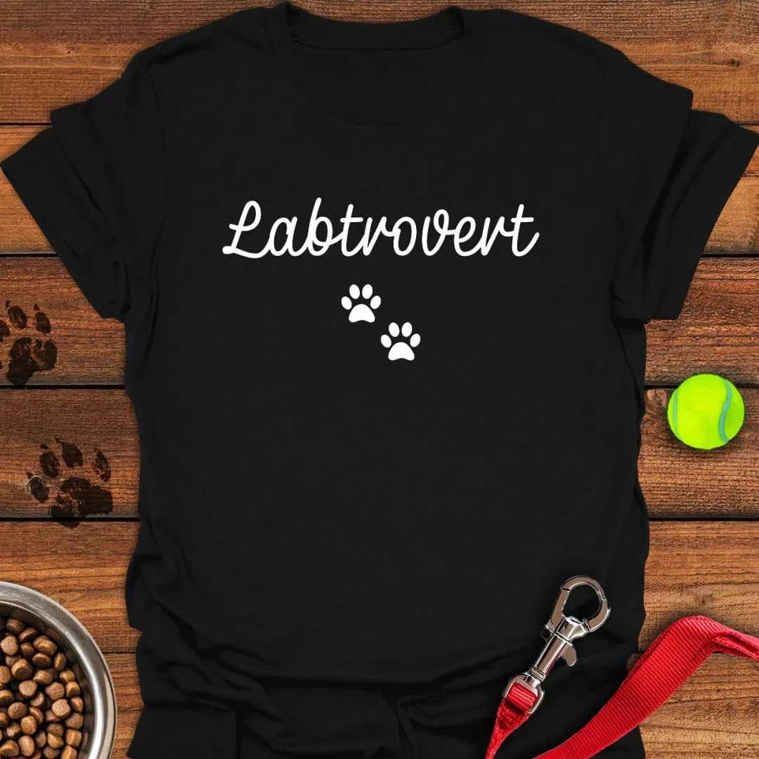 Labtrovert Labrador T-Shirt Stylish Dog Clothing Birthday Gifts For Men