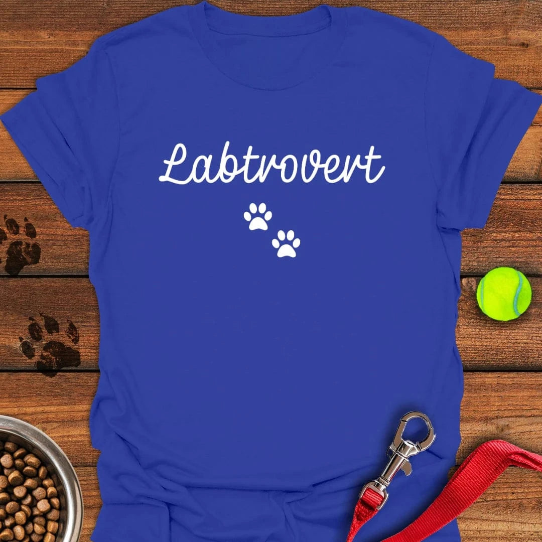 Labtrovert Labrador T-Shirt Stylish Dog Clothing Birthday Gifts For Men