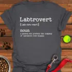 Labtrovert T-Shirt Funny Dog Mom Shirt Gifts For Labrador Retriever Lovers