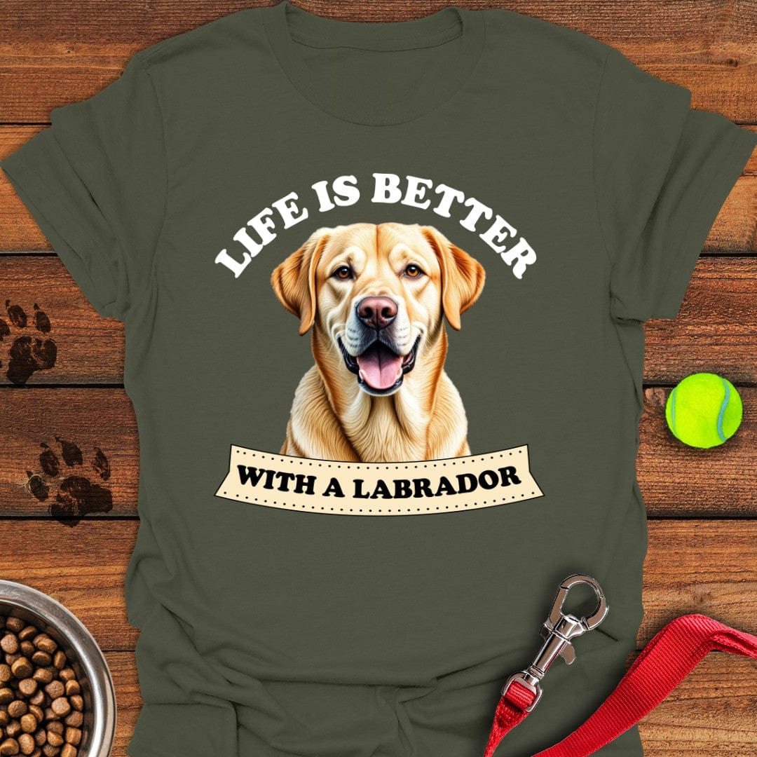 Life is Better With a Labrador T-Shirt Smart Dog Clothing Fathers Day Gift From Daughter